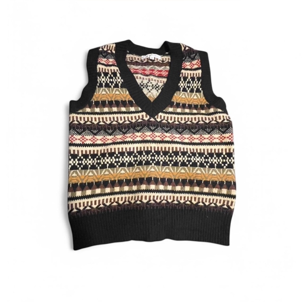 Women’s Cleo Multicolor Patterned Sweater Vest in XS